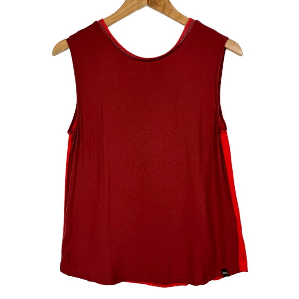 Scotch & Soda The Peaks Sleeveless Colorblock Top Sz Small Lace Up Back